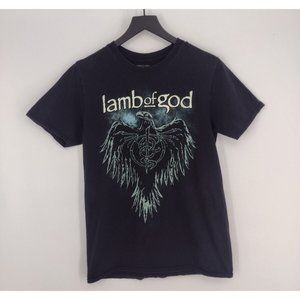 Lamb Of God Phoenix Bird Heavy Metal Rock Band Blue Black T-Shirt Mens M